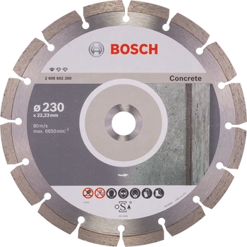 Diamantový řezací kotouč Bosch Standard na beton 230x22,23x2,3x10mm 2608602200