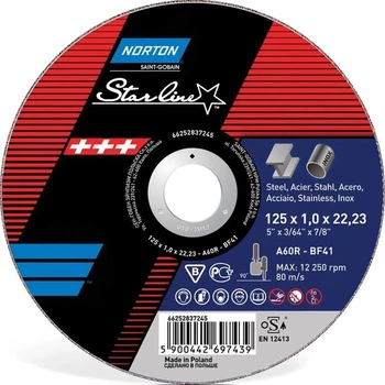 Norton řezací kotouč Starline 41 125x1,0x22,23 66252837245
