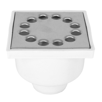 DES kanalizační rošt fi 50 10x10 spodní kovový bílý 01.016.001