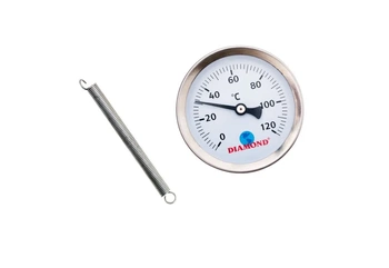Diamantový kulatý páskový teploměr ART.419-SPR.63-120
