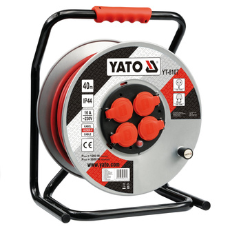 Prodlužovací kabel Yato na plastové cívce 3Gx2,5 mm² 40 m YT-8107