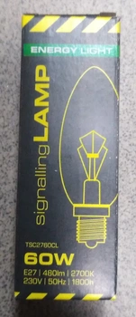 Svíčková žárovka E27 60W