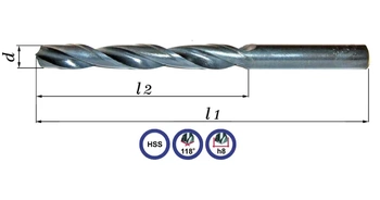 Baildon válcovaný vrták NWKa 11,1 mm pro ocel a litinu pro všeobecné použití 00102111011100
