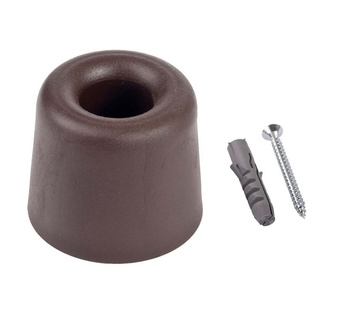 Dveřní zástrčka Barcz hnědá malá 28 mm 10-2027