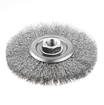 Kotoučový kartáč Szczotpol 125mm s maticí M14, kyselinovzdorný drát B54.k30