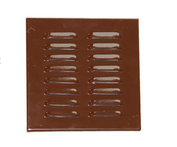 Dospel venkovní kovová větrací mřížka hnědá D/AK 140X140/B 007-1824