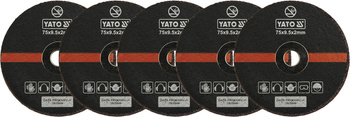 Yato 75mm 5dílná sada kotoučů na řezání kovů YT-0994