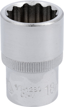 Zásuvka Yato 18mm 1/2" 12-ti bodový CV krátký YT-1280