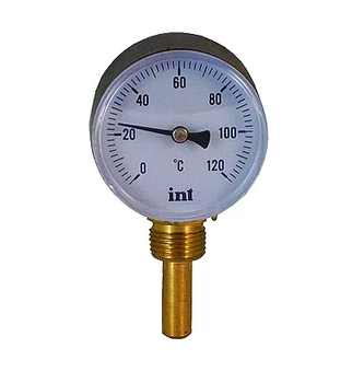 Kulatý radiální číselníkový teploměr TBR 63 vertikální 1/2" 5125