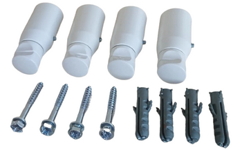 Luxor sada úhlových montážních držáků pro koupelnové radiátory