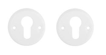 Kulatý vývěsní štít na vložení, bílá 4-0242