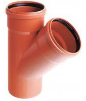 Kanalizační T 110mm 45 stupňů oranžové