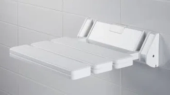 Skládací sedátko do sprchy pro tělesně postižené, bílé