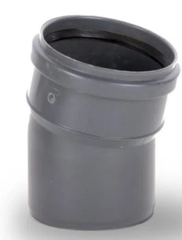 Koleno odpadní 15 stupňů 110mm šedé