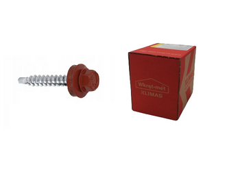 Screw-Met samovrtný šroub s EPDM podložkou pro připevnění plechů k dřevěnému podkladu RAL3009 4,8x25mm 250ks WFD-48025-3009