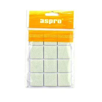 Aspro čtvercové plstěné podložky bílé 28mm 12ks A-40001-04-012