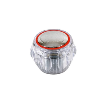 Průhledný kohoutek Tycner 1/2" s červenou vložkou 698