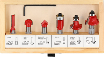 Yato sada vidlicových fréz do dřeva 8 mm 6 kusů YT-68001