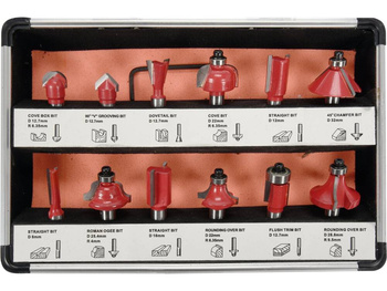 Sada frézovacích bitů do dřeva Yato 12ks YT-68005