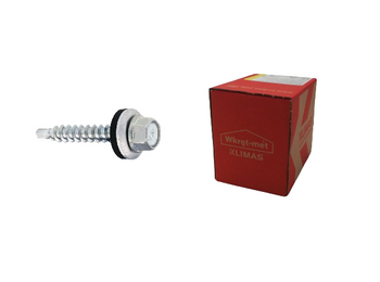 Screw-Met, samořezný šroub s EPDM podložkou pro upevnění plechů k ocelovému podkladu, pozinkovaný 4,8x19mm, 250 kusů WFOC-48019