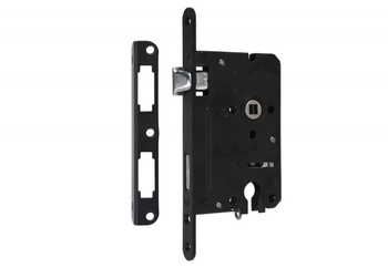 Home Polsko zadlabací zámek 72/60 cylindrický zámek s páčkou levý lak ZP-CZ-007