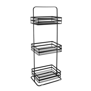 AWD Interiérová černá koupelnová polička AWD02041854