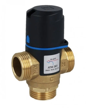 Afriso termostatický směšovací ventil ATM 361 DN20 G1" 20-43 stupňů C Kvs 1,6 m3/h
