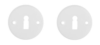 Kulatý znak klíče, bílý 4-0243