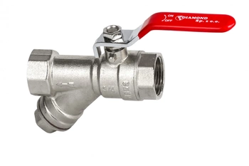 Diamantový kulový kohout se šikmým filtrem 1" ART.17 D-25