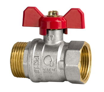 Diamantový kulový ventil Standard 1/2" s WZ sytičem a motýlkem ART.2471-15.WZ.MOT