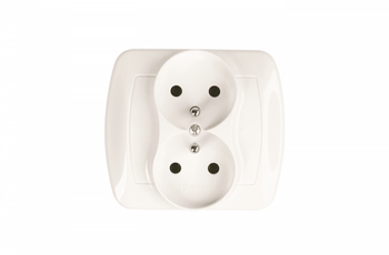 Kontakt Simon dvojzásuvka s uzemněním Chord AGZ2/11