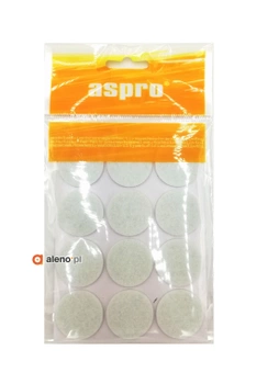 Aspro plstěné podložky kulaté bílé 28mm 12ks A-40001-02-012