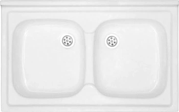 Polimat 2miskový akrylátový dřez ZD-60 60x80cm 1003