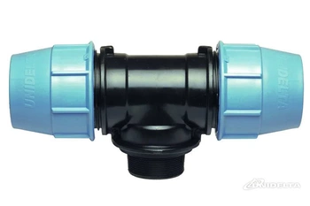 Unidelta redukční T-kus vnější závit 40mmx5/4"x40mm PE 603540