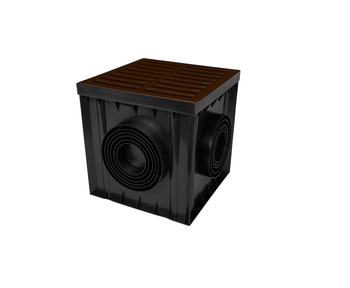 ZMM Maxpol studna 300x300mm s PVC mřížkou A15 hnědá 01883