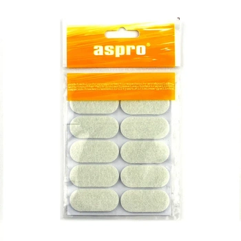Aspro oválné plstěné podložky bílé 20x44mm 10ks A-40001-06-010