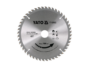 Vidlicové kolečko Yato na dřevo 216x48Tx30mm YT-60682