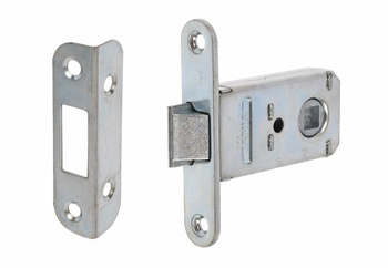 Bezklíčový spořicí zámek Jania s hranatou západkou, bíle pozinkovaný ZP-SW-101