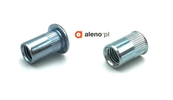 Rýhovaná nýtovací matice s válcovým nákružkem AN 315 M10 se sníženým kónickým nákružkem AN 320 M10