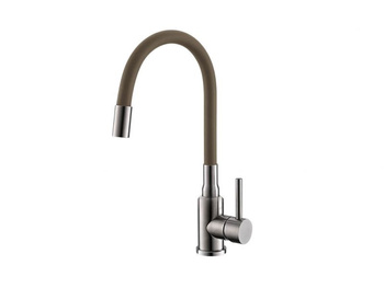 Alveus Flexa dřezová baterie, kartáčovaný chrom, flexibilní výtok, béžová 1147021