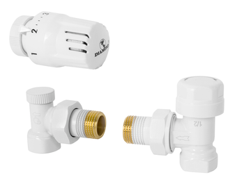 Diamantový úhlový termostatický set bílý ART.426.ZEST.THERM.ANG.B