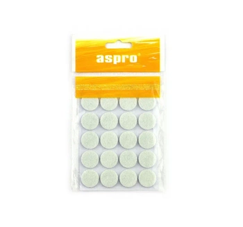 Aspro kulaté plstěné podložky bílé 20mm 20ks A-40001-01-020