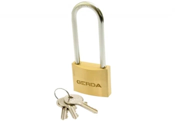 Visací zámek Gerda s mosaznou petlicí KD-WA-114