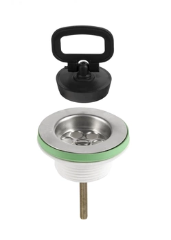 Diamantová výpusť se zátkou pro umyvadlo/dřez 1 1/2" z plastu WJ.107