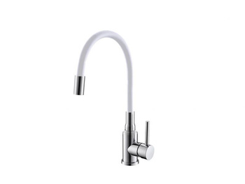 Stojánková dřezová baterie Alveus Flexa bílá/chrom 1147024