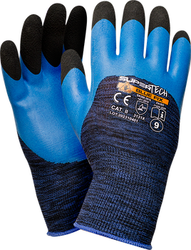 Ochranné rukavice Worklink Super Tech Blue Fix velikost 11