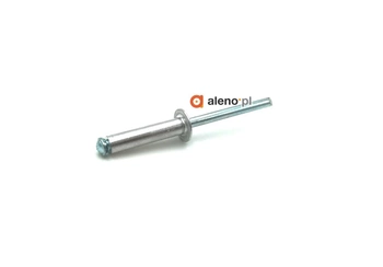 Hliníkovo-ocelový banánkový rozpínací trhací nýt s plochou hlavou 4,8x21mm