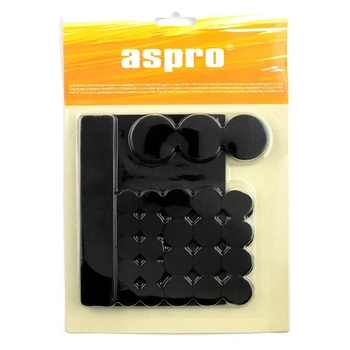 Aspro sada černých plstěných podložek 38 kusů A-40002-10-038