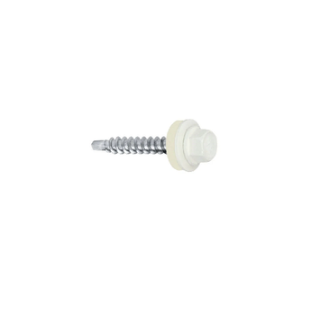 Šroub-Met samovrtný šroub s podložkou EPDM pro upevnění plechů na dřevěný podklad RAL9010 4,8x25mm 1 kus WFD-48025-9010