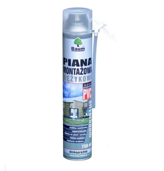 Silverbaum PVC trubicová montážní pěna 750ml, nízký tlak